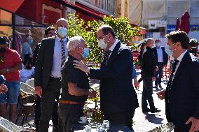 Jean Castex And Christian Estrosi Visit A Market - Nice