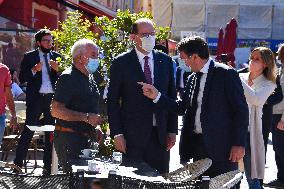 Jean Castex And Christian Estrosi Visit A Market - Nice