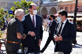 Jean Castex And Christian Estrosi Visit A Market - Nice