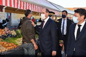 Jean Castex And Christian Estrosi Visit A Market - Nice