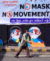 A Mural On Covid-19 Coronavirus Awarness - India