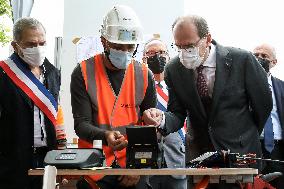 Jean Castex Visit to The Intervention Site On The Copper Telecom Network - Aouste-Sur-Sye