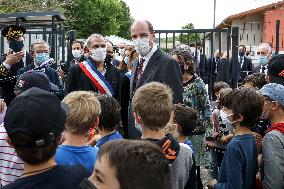 Jean Castex Visit to The Intervention Site On The Copper Telecom Network - Aouste-Sur-Sye