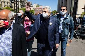 Personalities during the Sarah Halimi gathering - Paris