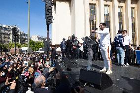 Personalities during the Sarah Halimi gathering - Paris