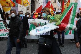 Alitalia Employees Demonstration - Rome