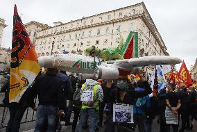 Alitalia Employees Demonstration - Rome