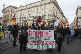 Alitalia Employees Demonstration - Rome