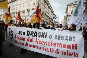 Alitalia Employees Demonstration - Rome