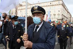 Alitalia Employees Demonstration - Rome