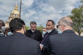 Demonstration Of VTC Employees And Bicycle Deliverers - Paris