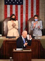Biden Delivers First Joint Address To Congress - Washington