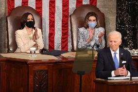 Biden Delivers First Joint Address To Congress - Washington