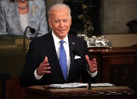 Biden Delivers First Joint Address To Congress - Washington