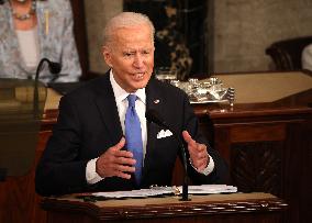 Biden Delivers First Joint Address To Congress - Washington