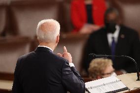 Biden Delivers First Joint Address To Congress - Washington