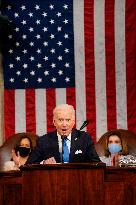 Biden Delivers First Joint Address To Congress - Washington