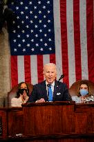 Biden Delivers First Joint Address To Congress - Washington