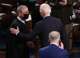 Biden Delivers First Joint Address To Congress - Washington