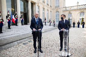 President Macron Meets With Slovenia's Prime Minister - Paris