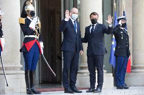 President Macron Meets With Slovenia's Prime Minister - Paris