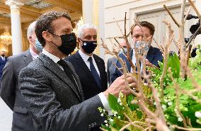 President Macron At Traditional Lily Of The Valley Ceremony - Paris