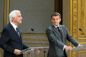 President Macron At Traditional Lily Of The Valley Ceremony - Paris