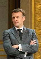 President Macron At Traditional Lily Of The Valley Ceremony - Paris