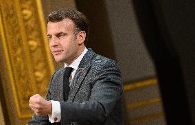 President Macron At Traditional Lily Of The Valley Ceremony - Paris