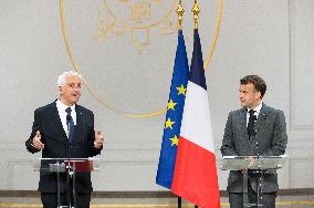 President Macron At Traditional Lily Of The Valley Ceremony - Paris