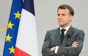 President Macron At Traditional Lily Of The Valley Ceremony - Paris