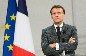 President Macron At Traditional Lily Of The Valley Ceremony - Paris