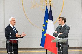 President Macron At Traditional Lily Of The Valley Ceremony - Paris