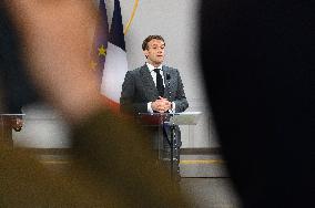 President Macron At Traditional Lily Of The Valley Ceremony - Paris