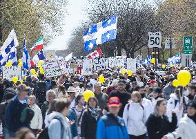 Thousands protest COVID-19 measures - Montreal