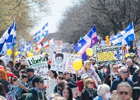 Thousands protest COVID-19 measures - Montreal