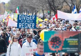 Thousands protest COVID-19 measures - Montreal