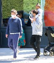 Joshua Jackson With His Wife And Their Daughter Out - NYC