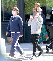 Joshua Jackson With His Wife And Their Daughter Out - NYC