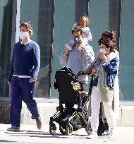 Joshua Jackson With His Wife And Their Daughter Out - NYC