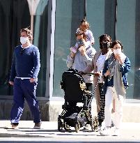 Joshua Jackson With His Wife And Their Daughter Out - NYC