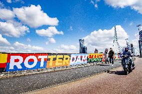 Erasmus Bridge Decorated For Eurovision - Rotterdam