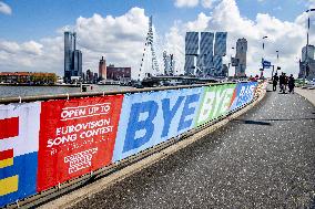 Erasmus Bridge Decorated For Eurovision - Rotterdam