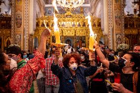 Holy Fire Marks Eastern Orthodox Easter - Beirut