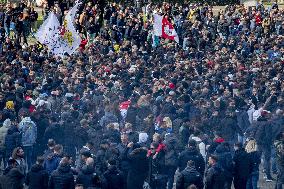 Ajax Amsterdam Supporters Celebrate The Achievement Of The 35Th National Title In Club History