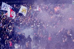 Ajax Amsterdam Supporters Celebrate The Achievement Of The 35Th National Title In Club History