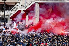 Ajax Amsterdam Supporters Celebrate The Achievement Of The 35Th National Title In Club History