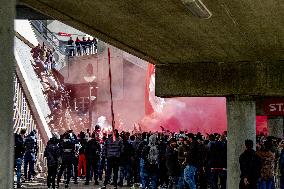 Ajax Amsterdam Supporters Celebrate The Achievement Of The 35Th National Title In Club History