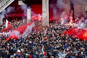 Ajax Amsterdam Supporters Celebrate The Achievement Of The 35Th National Title In Club History