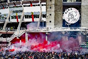 Ajax Amsterdam Supporters Celebrate The Achievement Of The 35Th National Title In Club History